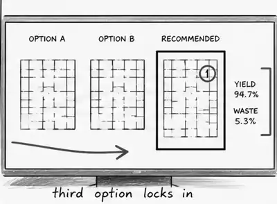 Frame 4. Material optimization