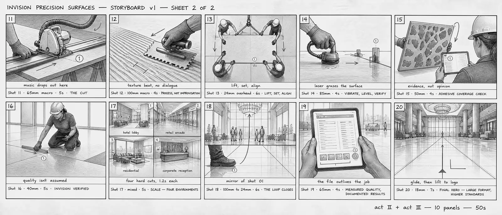 Sheet two, Frames 11 to 20